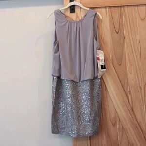 Size 12 Gray sequins dress m66